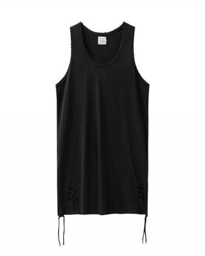 Solid Color Loose Round Neck Vest T-shirt